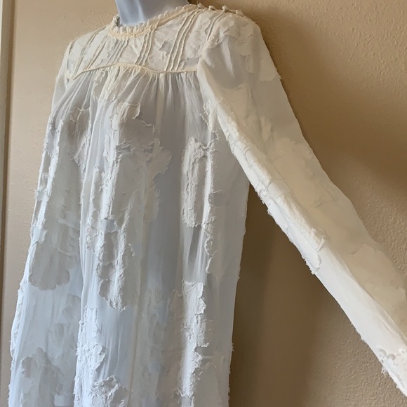 Aritzia Wilfred XXS oversized burn out ivory sheath dress wedding boho l… - Picture 4 of 10